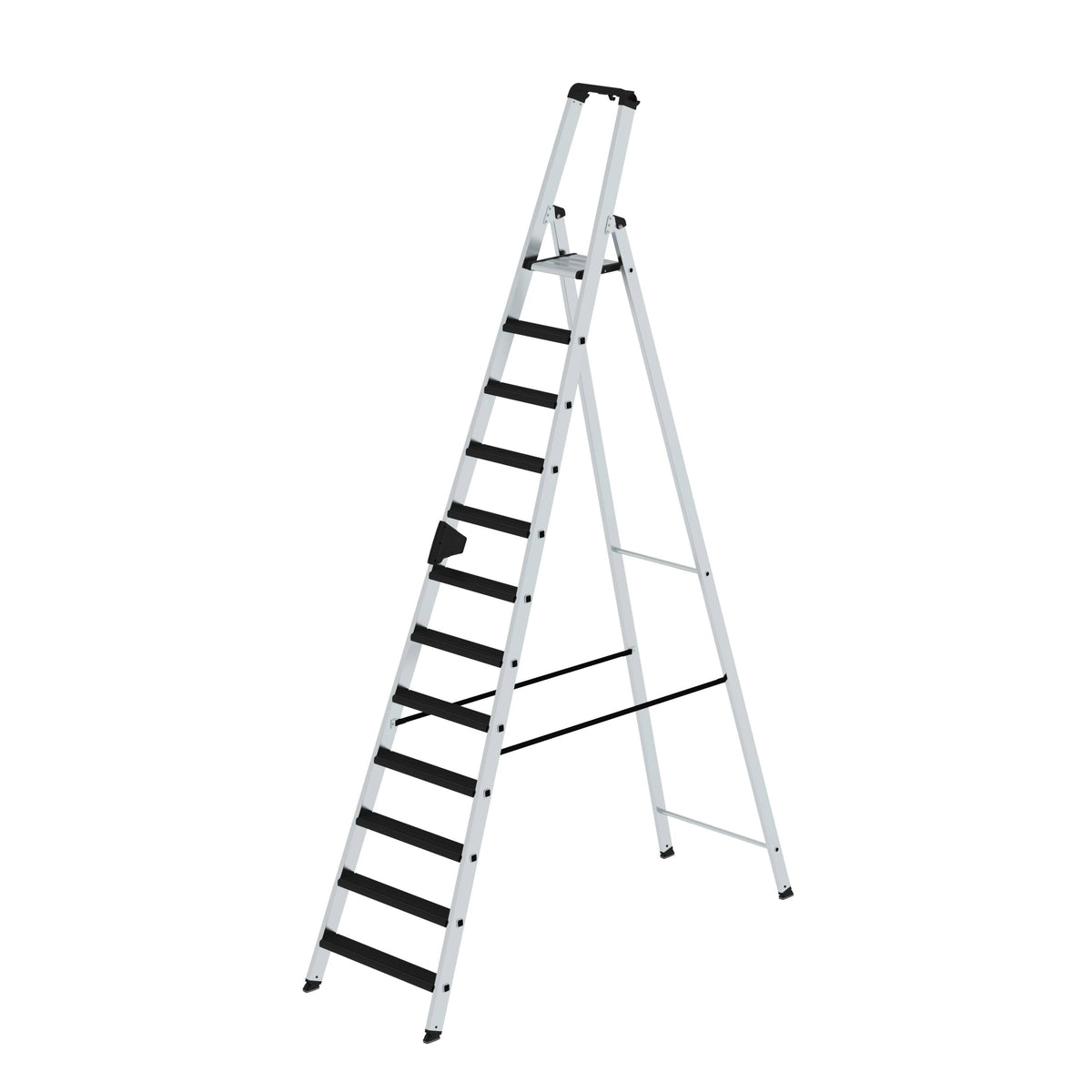 Munk Stufen-Stehleiter einseitig begehbar mit clip-step relax – Alu-Leiter mit ergonomischen Clip-Step Relax Stufen, ergo-pad® Griffzone & 150 kg Tragkraft. Sicher & bequem arbeiten – jetzt entdecken! – Jetzt erhältlich im MTN Shop DE.