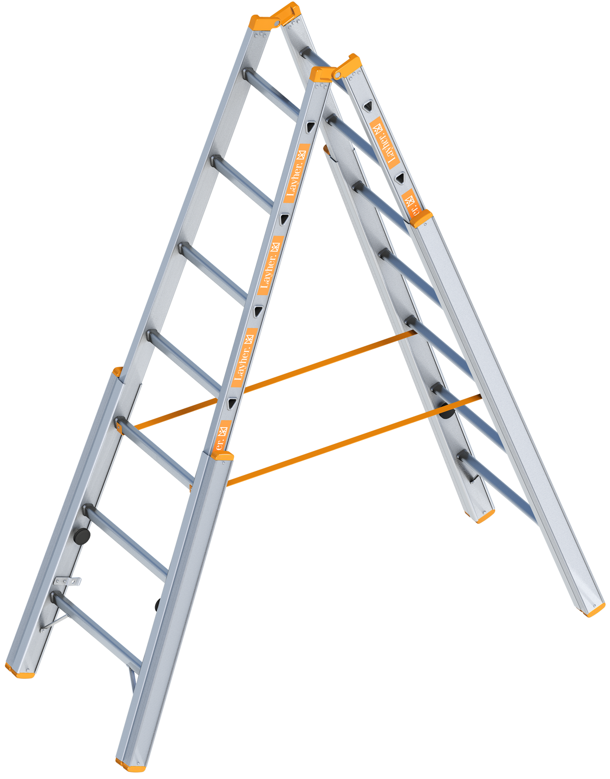 Layher Treppenstehleiter TOPIC – Layher Treppenstehleiter TOPIC: Mit einfach verstellbaren Holmverlängerungen für flexiblen Einsatz. Robuste, sichere Stehleiter für alle Höhen. Jetzt kaufen! – Jetzt erhältlich im MTN Shop DE. - imagen 3