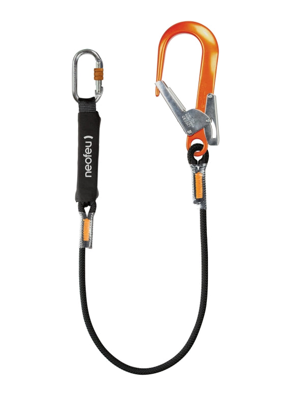 Neofeu Energieabsorber mit integriertem fixem Lanyard in Kernmantelseil ABS'O (1m) – – Jetzt erhältlich im MTN Shop DE.