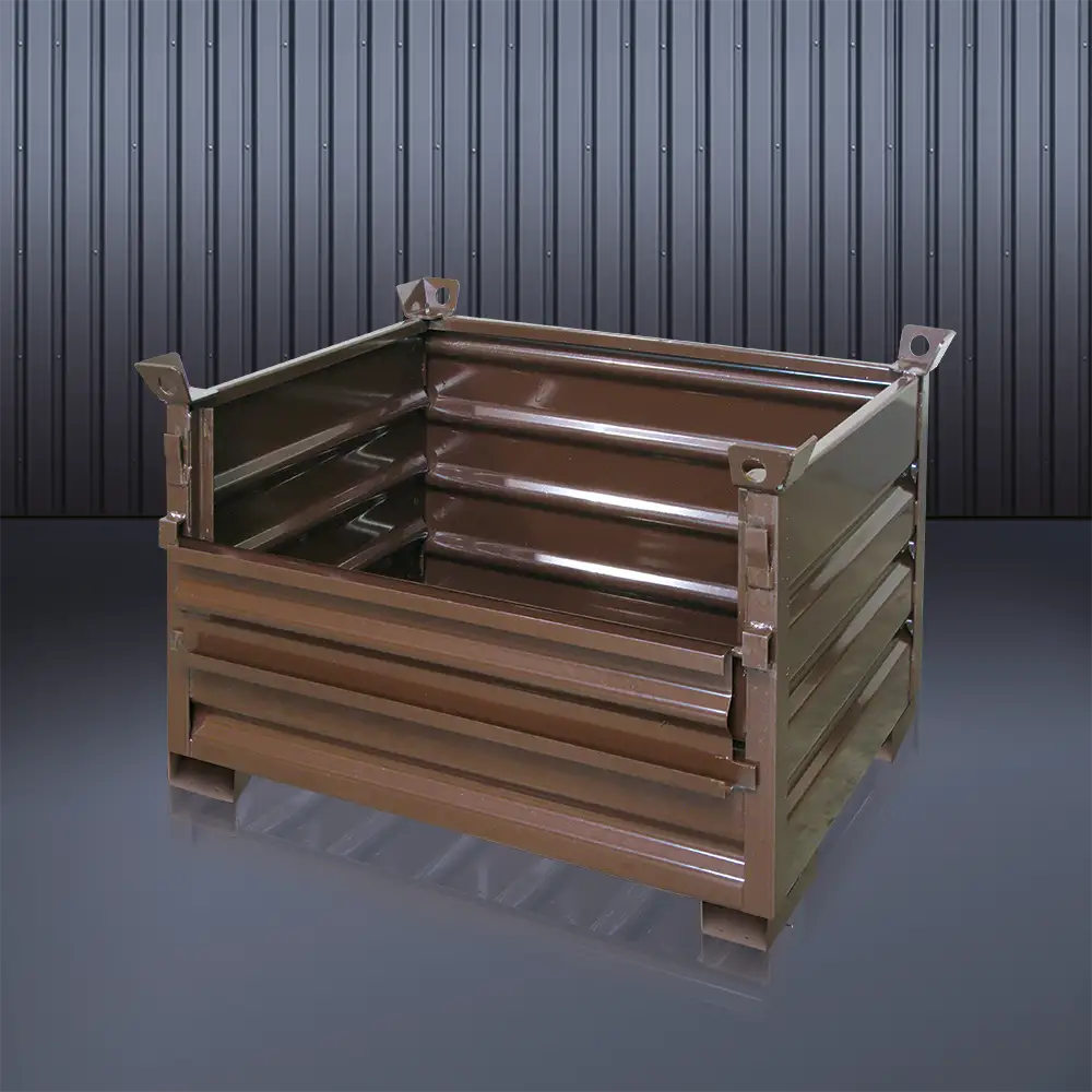 Eichinger Vollwand-Stapelpalette 1322 RAL8017 - imagen 2
