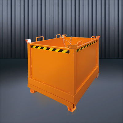 Eichinger Klappbodenbehälter Typ 2039 für Stapler in Orange.