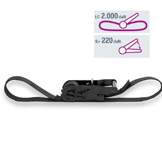 Safetex Zurrgurt 35 mm 1-teilig - 10 Stück – Safetex Zurrgurt 35 mm 1-teilig - 10er Pack Zurrgurt 35 mm 1-teilig Länge 2.00 m Blackline mit Druckratsche EN 12195-2 PES LC 2000 daN in der Umreifung – Jetzt erhältlich im MTN Shop DE.