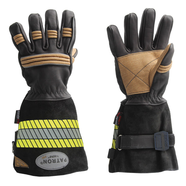 Askö PATRON®PBI Feuerwehrhandschuh mit langer Stulpe in Schwarz
