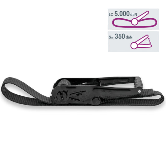 Safetex Zurrgurt 50 mm Blackline - 10 Stück – Safetex Zurrgurt 50 mm Blackline Zurrgurt 50 mm Blackline Länge 2.00 m 1-teilig mit Druckratsche EN 12195-2 PES LC 5000 daN in der Umreifung – Jetzt erhältlich im MTN Shop DE.