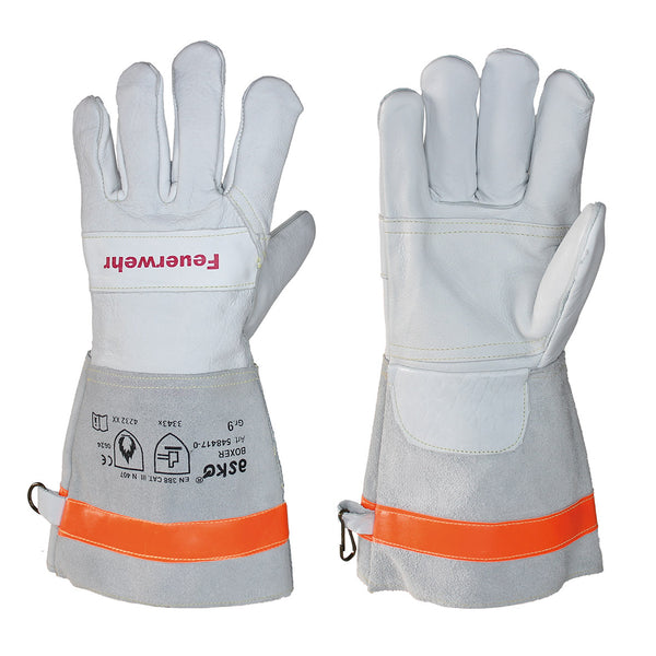 Askö BOXER® Feuerwehrhandschuh in Hellgrau