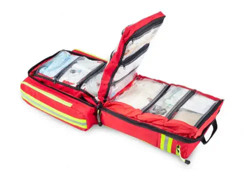 Elite Bags SUPPORTER PLUS Notfallrucksack Rueckseite und Befestigungssystem