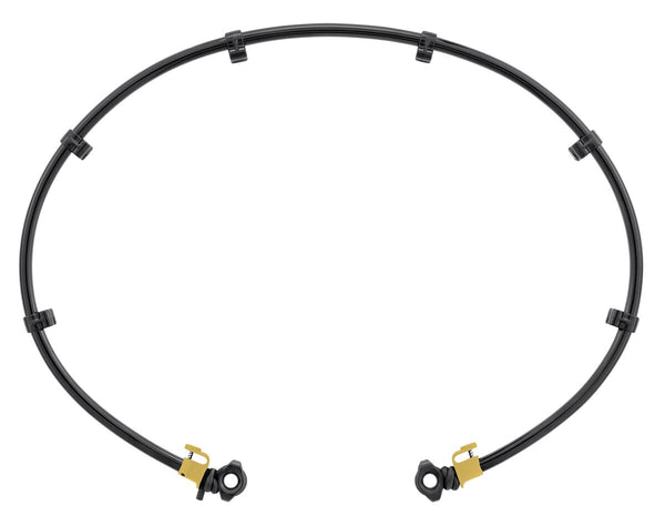 Petzl Befestigungsset für KNEE ASCENT und KNEE GRAB, mit Kunststoffschlauch, Gurtbandschlaufen und Gummiband.