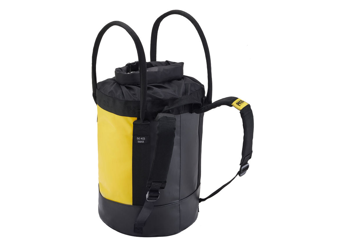 BUCKET 30 – Міцна мотузкова сумка для мотузки довжиною до 110 метрів з м’якими плечовими ременями та рулонною застібкою – MTN Shop DACH