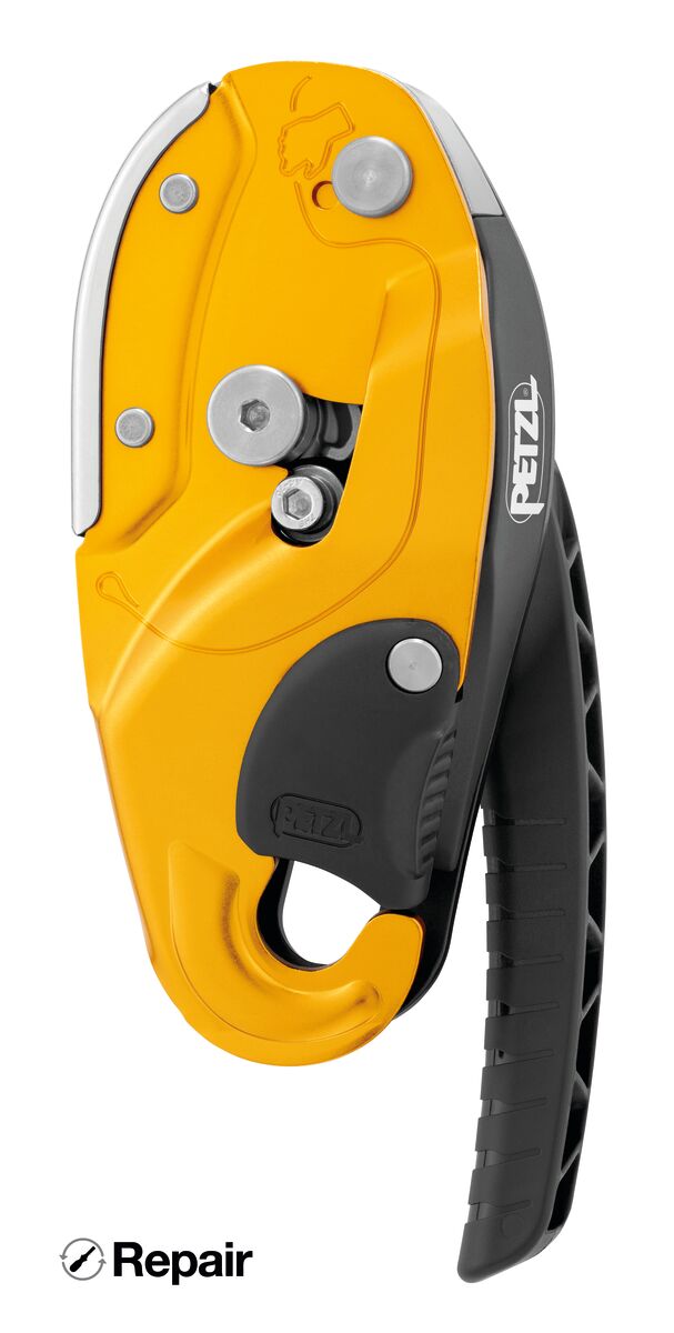 Petzl RIG reparierbares selbstbremsendes Abseilgerät, schwarze Version D021BA01, Vorderansicht - imagen 11