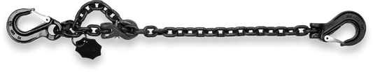 Safetex Anschlagkette 1-Strang mit Verkürzungs-Haken mit Sicherung mit zwei Lasthaken