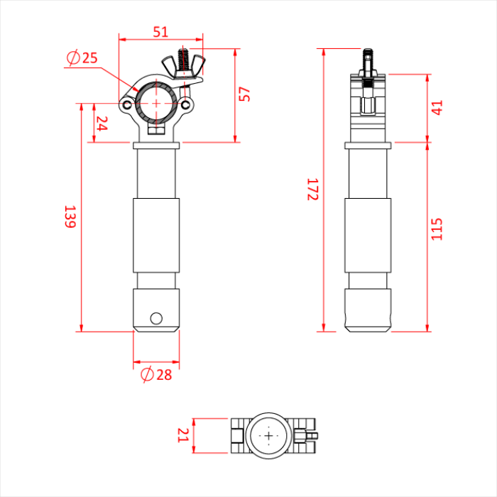 Doughty Engineering ATOM BIG BEN CLAMP - для 25 мм (з патрубком 29 мм) – – Тепер доступний у MTN Shop DE. - imagen 2