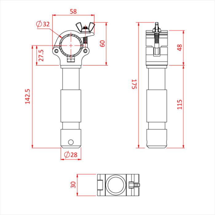 Doughty Engineering ATOM BIG BEN CLAMP - für 32mm (mit 29mm Spigot) – – Jetzt erhältlich im MTN Shop DE. - imagen 2