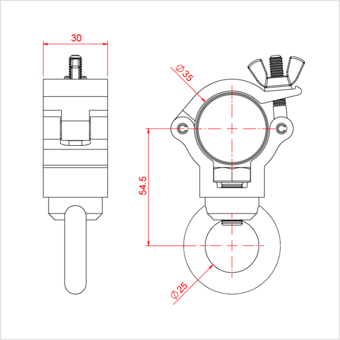Doughty Engineering ATOM HANGING CLAMP - für 35mm (Schwarz) – – Jetzt erhältlich im MTN Shop DE. - imagen 2