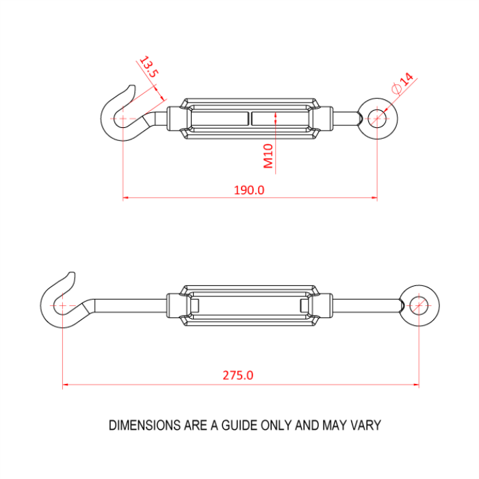 Doughty Engineering STRAINER HOOK & EYE M10 X 150mm – – Jetzt erhältlich im MTN Shop DE. - imagen 2