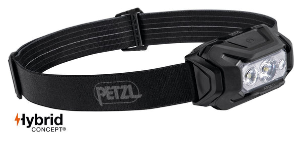 Petzl ARIA 2 RGB Stirnlampe, Schwarz, 450 Lumen.