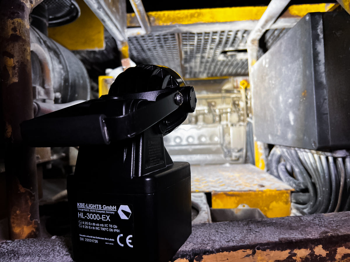 KSE-LIGHTS Вибухозахищений світлодіодний ручний будівельний прожектор HL-3000 – – Тепер доступний у MTN Shop DE.