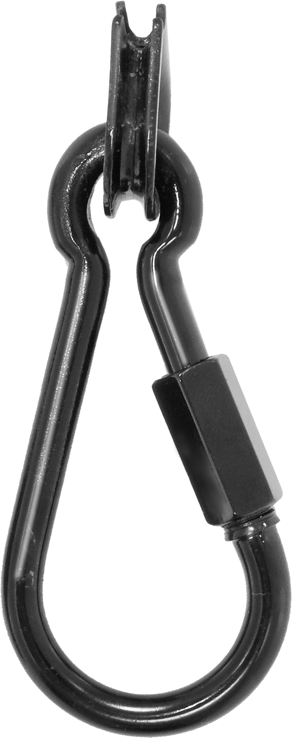 Safetex Karabiner Blackline für Sicherungsseile Schwarz (10 Stück)