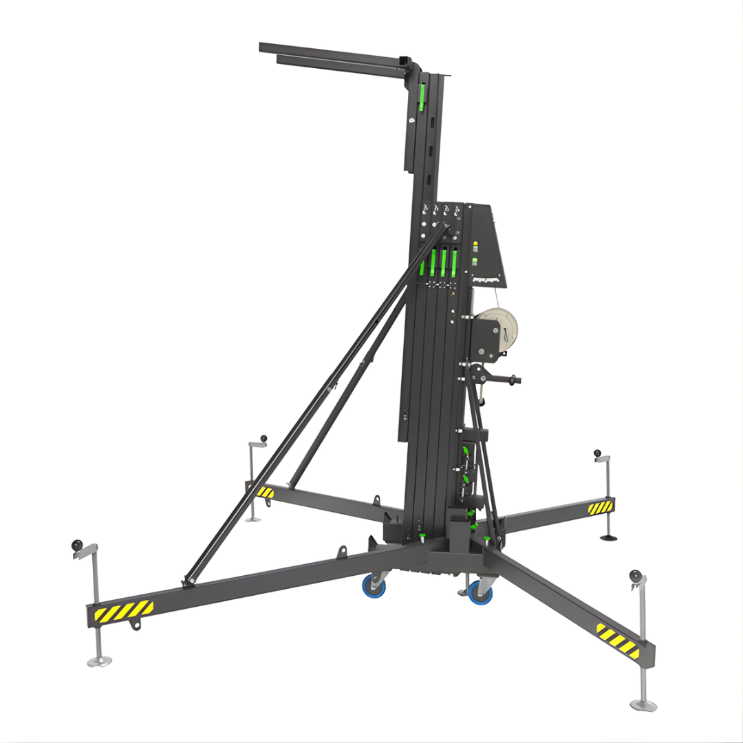 Kuzar K-60 Line Array System teilweise aufgebaut mit Aluminiumprofilen und teleskopischen Seitenstreben - imagen 4