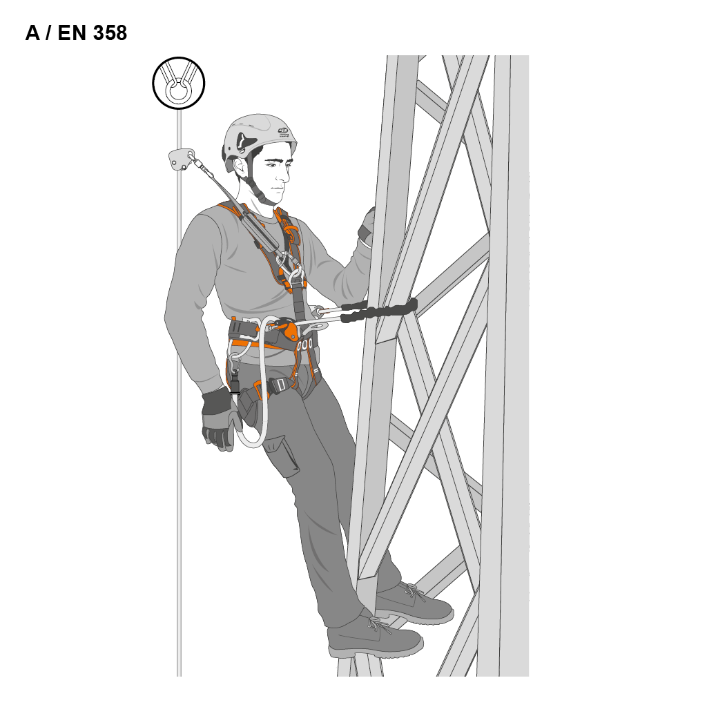 Skylotec FINCH+ SHELTER-S Lanyard, TEXTILE, 2m, + carabiner Shelter Steel CT-branding - imagen 4