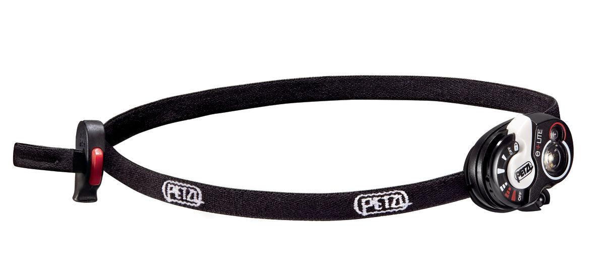Petzl e+LITE – ультракомпактний, водонепроникний налобний ліхтар (40 люменів) з білим і червоним світлом, термін зберігання 10 років, включаючи аварійний свисток
