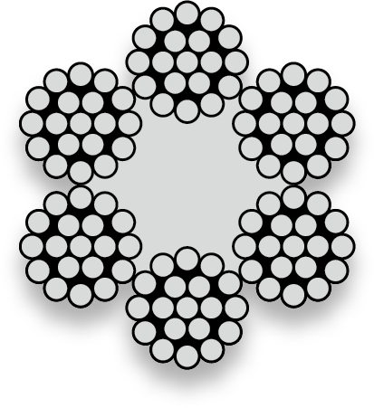 Safetex Rundlitzenseile verzinkt EN 12385-4 (DIN 3060) (10 Stück)
