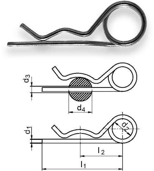 Safetex Federstecker doppelt