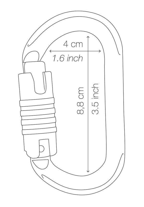Petzl OXAN – Robuster Stahl-Ovalkarabiner mit hoher Bruchlast, ideal für schwierige Arbeitsumgebungen und das Einrichten von Anschlagpunkten oder das Einhängen an Metallstrukturen.