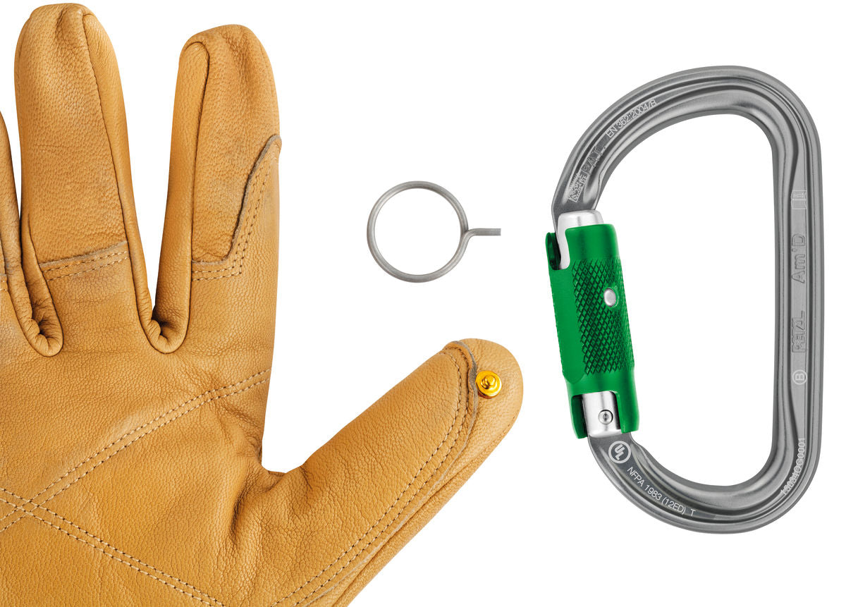 Petzl Am’D PIN-LOCK – Aluminiumkarabiner mit PIN-LOCK-Verriegelung für kollektive Nutzung. Hohe Bruchlast (27 kN längs), Keylock-System und zwei Entriegelungswerkzeuge. - imagen 2