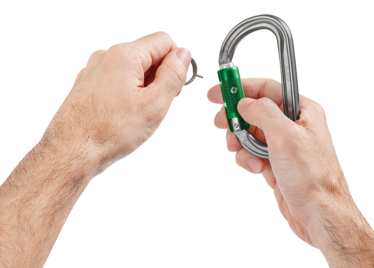 Petzl Am’D PIN-LOCK – Aluminiumkarabiner mit PIN-LOCK-Verriegelung für kollektive Nutzung. Hohe Bruchlast (27 kN längs), Keylock-System und zwei Entriegelungswerkzeuge. - imagen 4