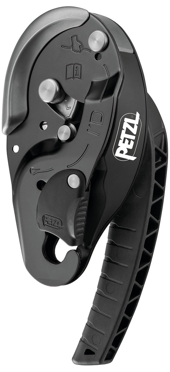 Petzl I’D L – самогальмівний спусковий пристрій для рятувальних операцій з функцією антипаніки, системою AUTO-LOCK і високою вантажопідйомністю до 280 кг. Сумісний з мотузками 12,5-13 мм. - imagen 3