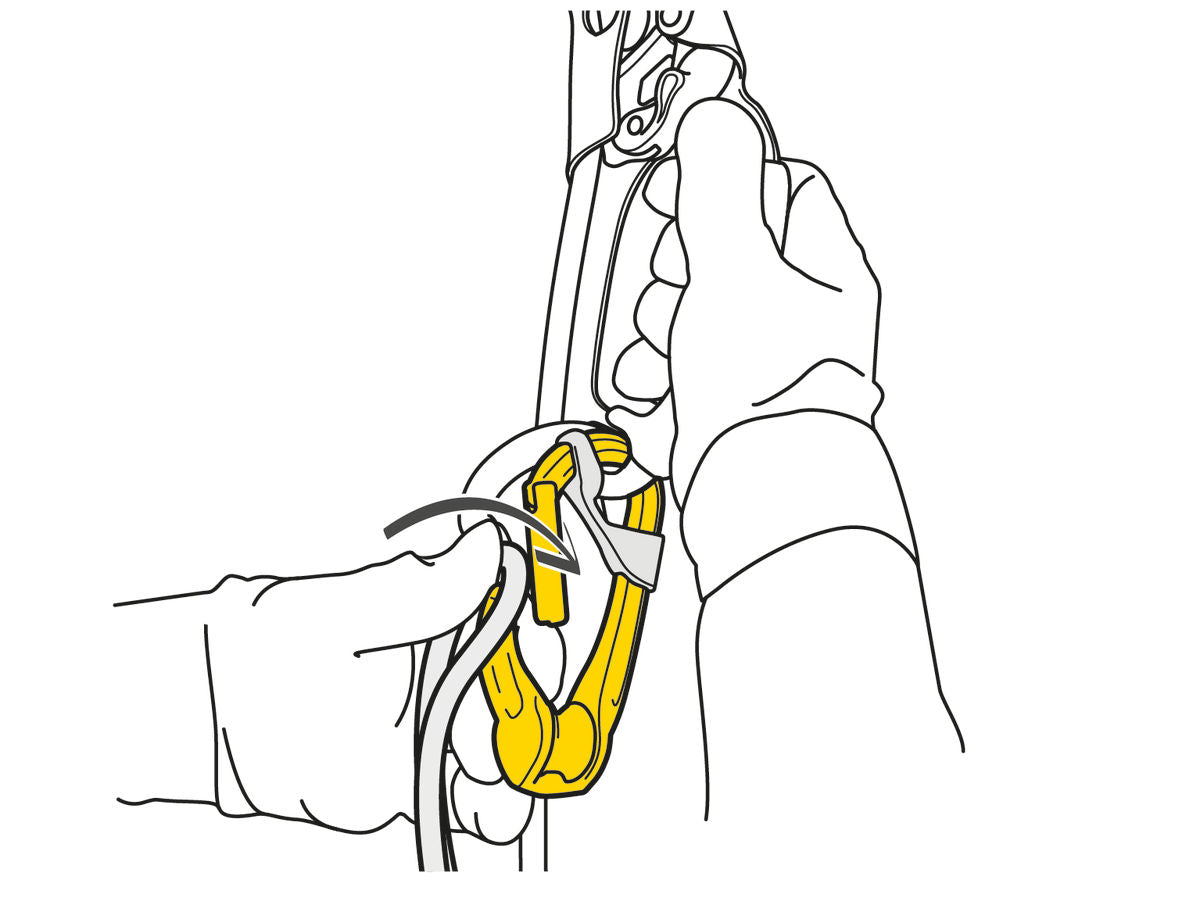 Petzl ROLLCLIP A - карабін зі шківом для легкого кріплення мотузки до точки кріплення - MTN Shop DACH - imagen 3