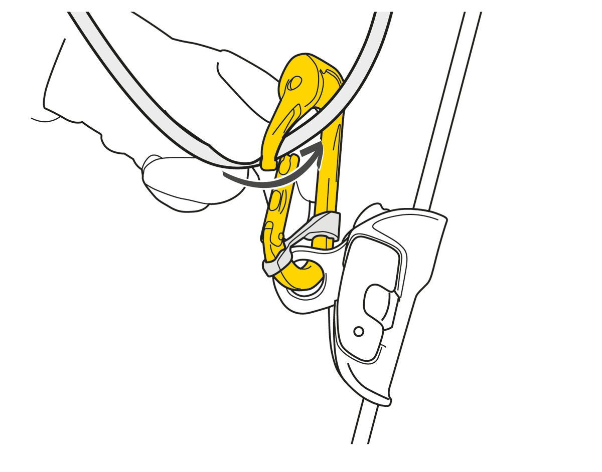 Petzl ROLLCLIP A - карабін зі шківом для легкого кріплення мотузки до точки кріплення - MTN Shop DACH - imagen 4