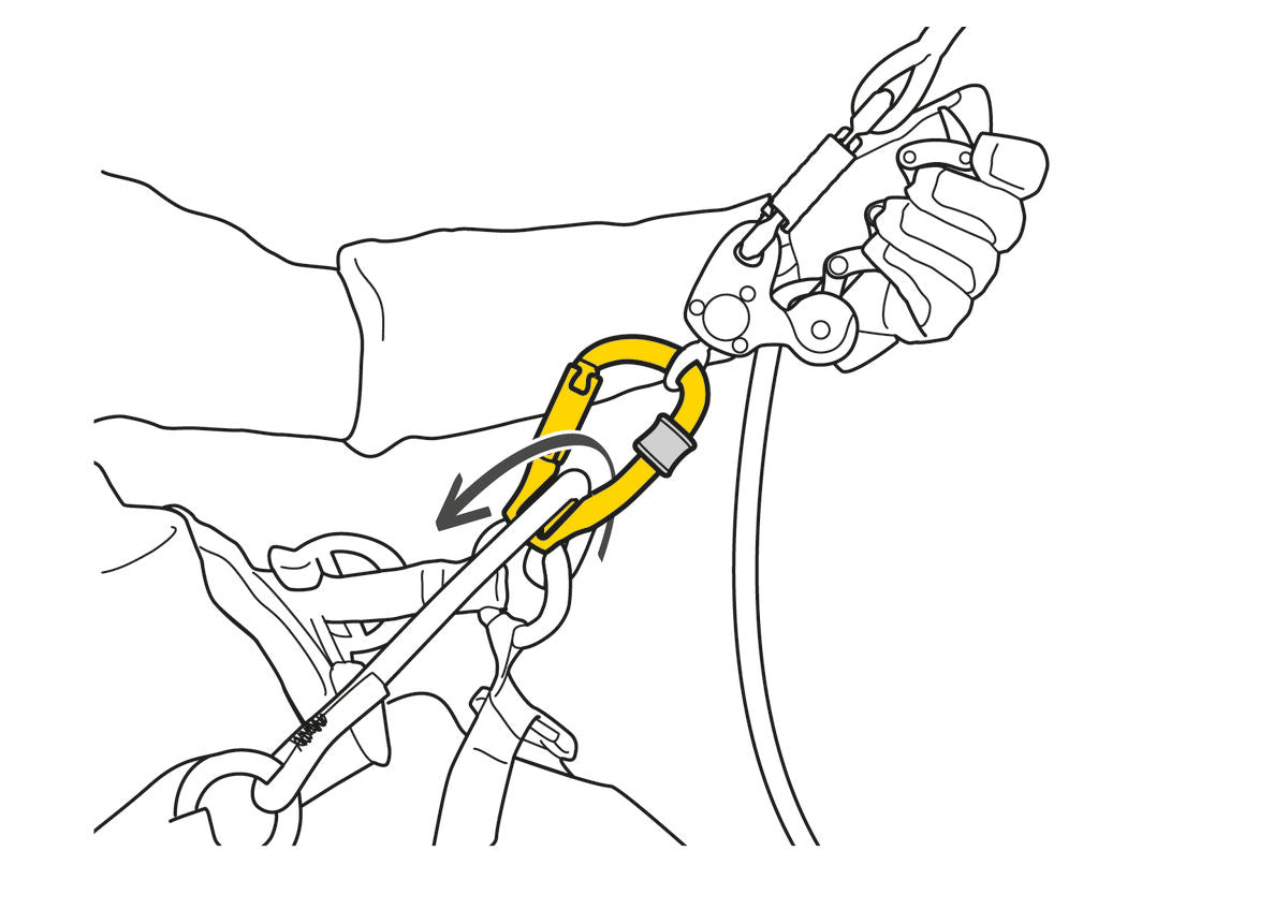 Petzl ROLLCLIP Z – карабін зі шківом для легкого кріплення до точок кріплення та пристроїв – MTN Shop DACH