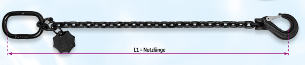 Safetex Blackline Anschlagkette EN 818-4 GK 8 - 1 Strang – – Jetzt erhältlich im MTN Shop DE.