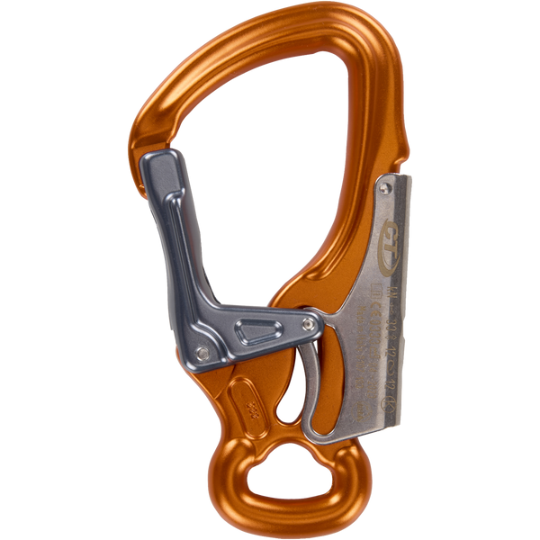 Skylotec K-ADVANCE Karabiner AL Anthrazit/Orange/Silber - Aluminiumkarabiner mit Palm Squeeze Doppelverschluss und Keylock-System