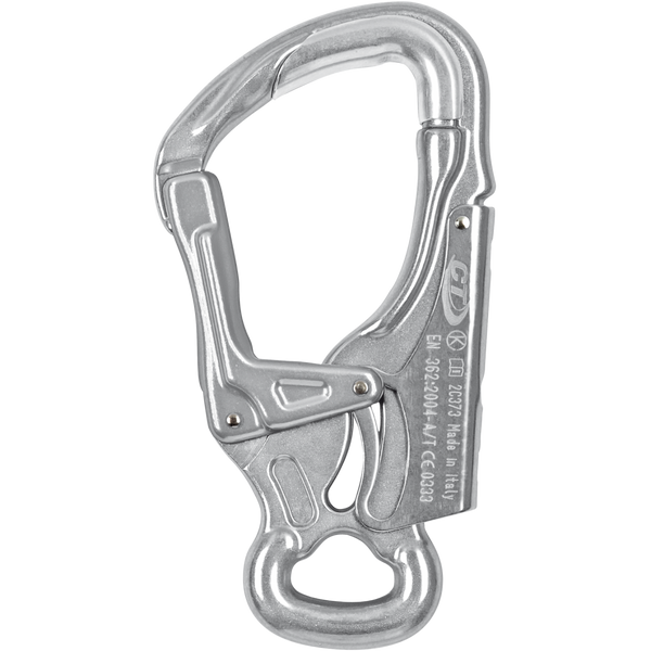 Skylotec K-ADVANCE SHELL Karabiner AL Silber - Aluminiumkarabiner mit Palm Squeeze und Edelstahl-Verschleißschutz