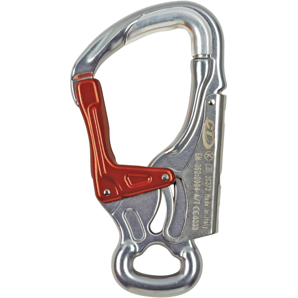 Skylotec K-ADVANCE SHELL Karabiner AL Schwarz/Gelb - Aluminiumkarabiner mit Palm Squeeze und Edelstahl-Verschleißschutz für Drahtseile