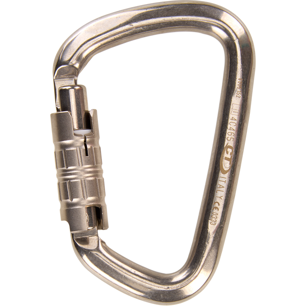 Skylotec LARGE S-STEEL TG Karabiner Silber - Edelstahlkarabiner mit Trilock-Verschluss für Offshore und maritime Anwendungen