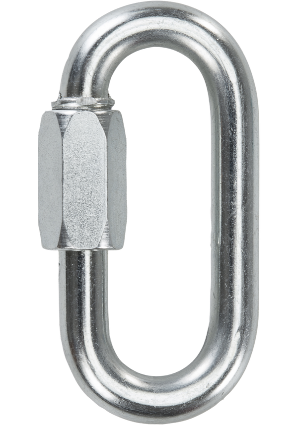 Skylotec Q-LINK 10 Karabiner Silber - Ovaler Schnellverschluss verzinkter Stahl Ø10mm MBS 55kN für Höhenarbeit