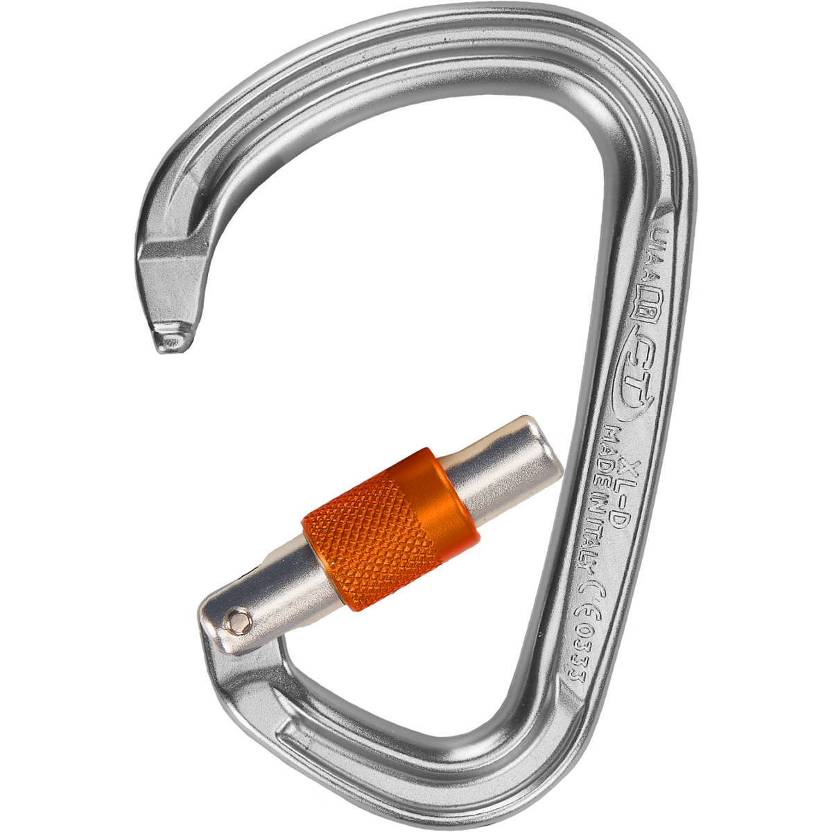 Skylotec XL-D SG Karabiner Grau/Orange - Detailansicht Screwgate-Verschluss und Innenraum - imagen 3