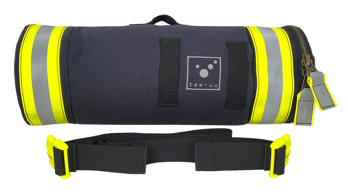 TEE-UU VARIO Feuerwehrmehrzweckbeutel geschlossen, Seitenansicht mit umlaufendem Reflexstreifen und Tragegurt. - imagen 4