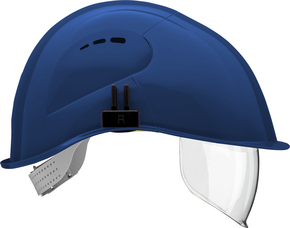 VOSS VisorLight Schutzhelm blau mit integriertem Visier - imagen 4
