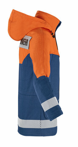 Watex Jugendfeuerwehrparka orange-blau mit Nässesperre - Detailansicht Passe
- imagen 4