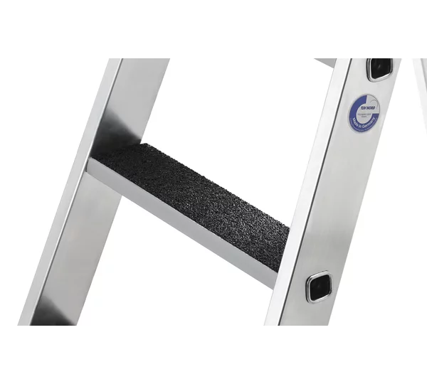 Munk Stufen-Stehleiter einseitig begehbar mit clip-step – Hochwertige Alu-Leiter mit rutschhemmenden Clip-Step Stufen, ergo-pad® Griffzone & 150 kg Tragkraft. Sicher & komfortabel arbeiten – jetzt bestellen! – Jetzt erhältlich im MTN Shop DE. - imagen 15