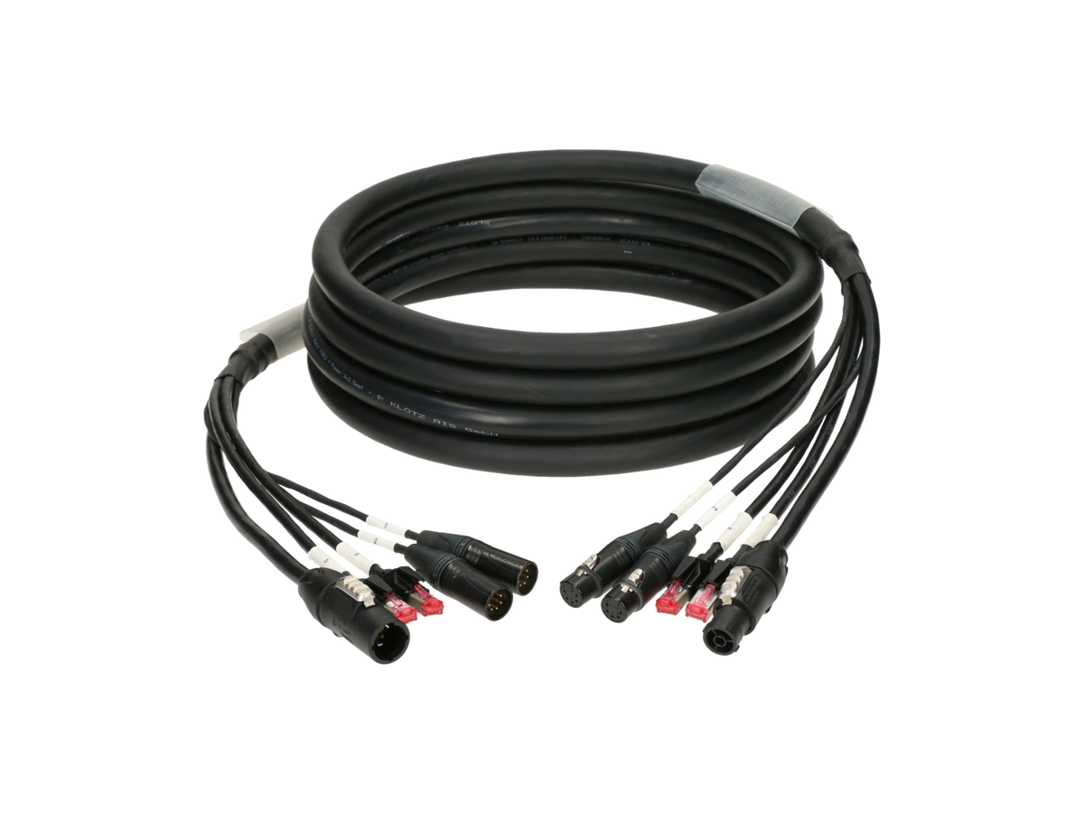 Klotz CAT5e & DMX & power 3G2.5 гібридний кабель 2 x RJ45 + 2 x XLR 5p + powerCON TRUE1 – – Зараз доступний у MTN Shop DE. - imagen 2