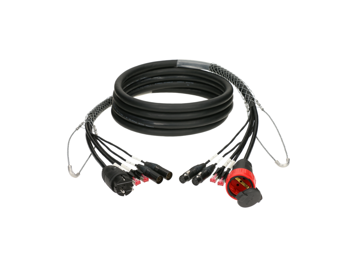 Klotz CAT5e & DMX & силовий 3G2.5 гібридний кабель 2 x RJ45 + 2 x XLR 5p + Schuko – – Тепер доступний у MTN Shop DE. - imagen 2