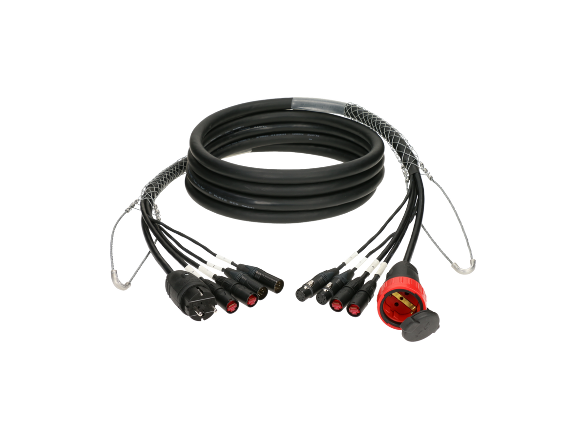 Klotz CAT5e & DMX & power 3G2.5 гібридний кабель 2 x etherCON + 2 x XLR 5p + Schuko – – Тепер доступний у MTN Shop DE. - imagen 2