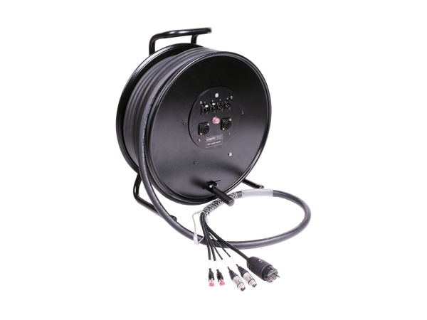 Klotz CAT5e & audio & power 3G2.5 барабан гібридного кабелю 2 x RJ45 => etherCON + 2 x XLR 3p + Schuko => powerCON TRUE1 – – Тепер доступний у MTN Shop DE.