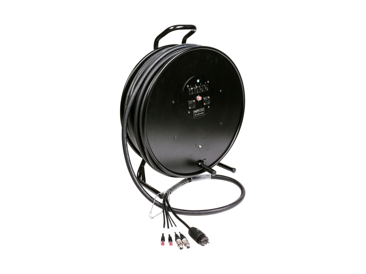 Klotz CAT5e & audio & power 3G2.5 барабан гібридного кабелю 2 x RJ45 => etherCON + 2 x XLR 3p + Schuko => powerCON TRUE1 – – Тепер доступний у MTN Shop DE. - imagen 2