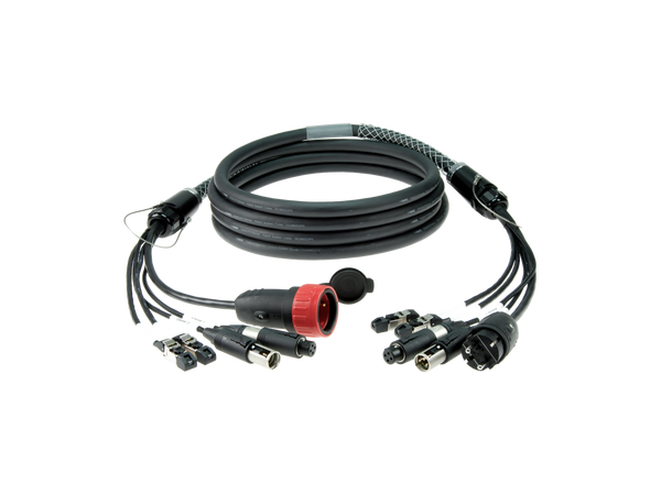 Гібридний кабель Klotz CAT5e, аудіо та живлення 3G2.5 2 x RJ45 + 2 x convertCON + Schuko - SBG розвантажувач - - Тепер доступний у MTN Shop DE.